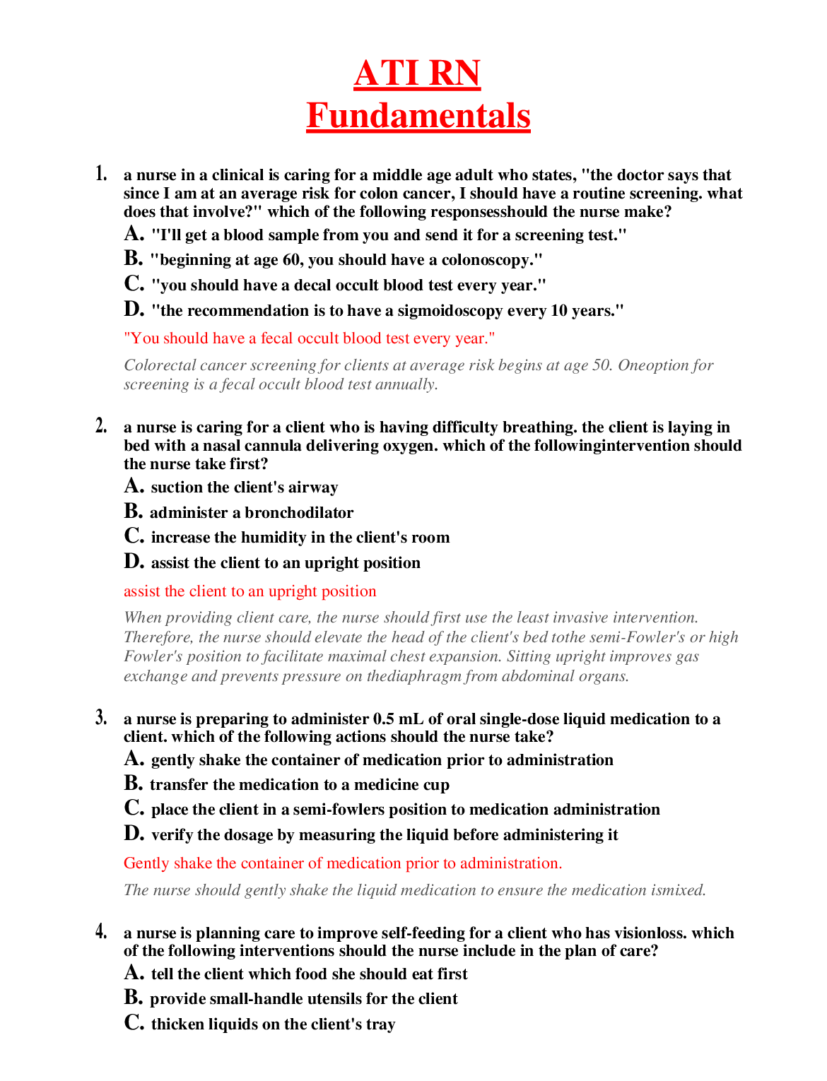 Preview image for ATI_RN_FUNDAMENTALS_PROCTORED_EXAM_22_VERSIONS_LATEST 2022